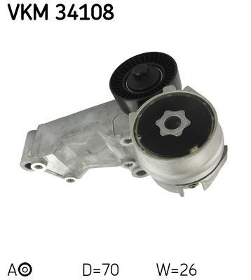 Polea tensora, correa auxiliar servicios SKF ref. VKM 34108
